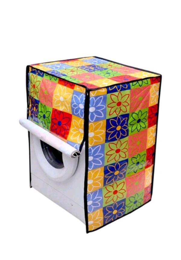 PVC Printed Font loading Machine Covers Dimensions (25"*23.5"*33") and Capacity (320) Liters - 320 Liter, Multicolor, PVC, Pack of 1